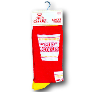 3/$20 Nissin Cup Noodles Funny Novelty Crew Socks - NWT